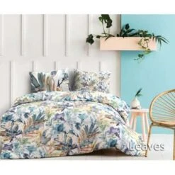 Papillon Dekbedovertrek Leaves - 200x200/220 Cm - Multikleur -Knusse Nacht 1623568424 0101