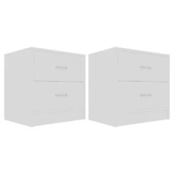 VidaXL Nachtkastjes 2 St 40x30x40 Cm Spaanplaat Wit