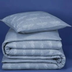 De Witte Lietaer Dekbedovertrek Crane Blue - 140 X 200/220 Cm - Flanel -Knusse Nacht 1692328161 0102