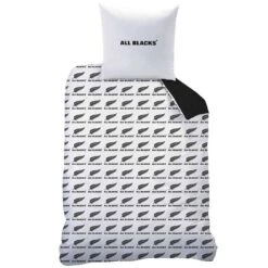 All Blacks Polo - Dekbedovertrek - Eenpersoons - 140 X 200 Cm - Zwart -Knusse Nacht 1707966741 0102