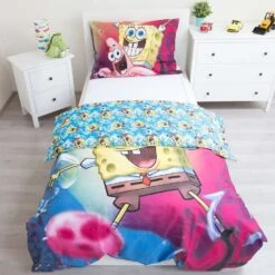 SpongeBob Dekbedovertrek Fun - Eenpersoons - 140 X 200 Cm - Multi -Knusse Nacht 1748340276 0102