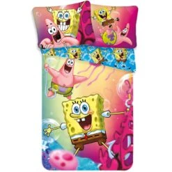 SpongeBob Dekbedovertrek Fun - Eenpersoons - 140 X 200 Cm - Multi