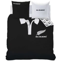 All Blacks Polo - Dekbedovertrek - Tweepersoons - 200 X 200 Cm - Zwart