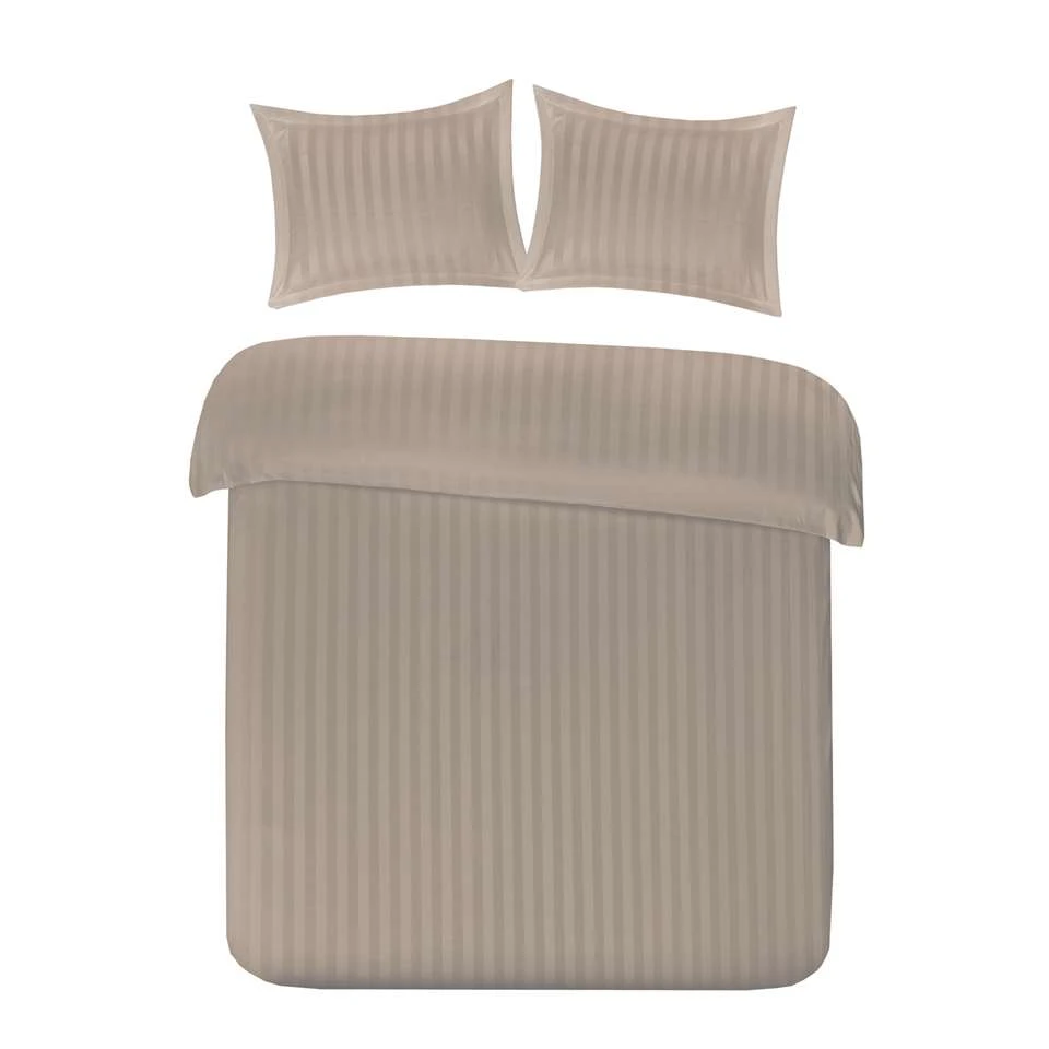 Papillon Dekbedovertrek Satijn Streep - 140x200/220 Cm - Taupe 3 Papillon Dekbedovertrek Satijn Streep - 140x200/220 Cm - Taupe