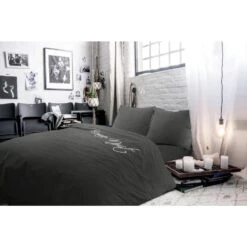 Papillon Deluxe Dekbedovertrek Napier - 200x200/220 Cm - Grijs -Knusse Nacht 1817348974 0101