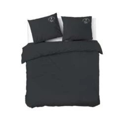 Dindi Home - Dekbedovertrek Plain Beauty - 200x220 Cm - Zwart