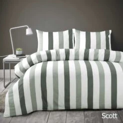 Papillon Dekbedovertrek Scott - 240x200/220 Cm - Groen -Knusse Nacht 1905769819 0101