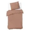 Dindi Home - Dekbedovertrek Plain Beauty - 140x220 Cm - Terra -Knusse Nacht 1978464064
