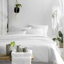De Witte Lietaer Dekbedovertrek Katoen Satijn Olivia - 200 X 200/220 Cm - Wit -Knusse Nacht 1993079754 0101