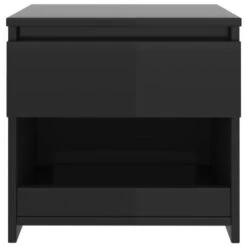 VidaXL Nachtkastje 40x30x39 Cm Spaanplaat Hoogglans Zwart -Knusse Nacht 2104205510774aea8083785f2a3bdc53