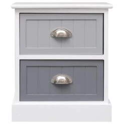 VidaXL Nachtkastjes 2 St 38x28x45 Cm Paulowniahout Grijs 8 VidaXL Nachtkastjes 2 St 38x28x45 Cm Paulowniahout Grijs -Knusse Nacht 2d20369725f9431883c6b72876a19845