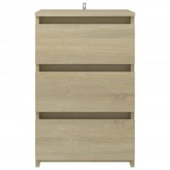 VidaXL Nachtkastje 40x35x62,5 Cm Spaanplaat Sonoma Eikenkleurig -Knusse Nacht 303898cb60034c0b8b195c9434d69231