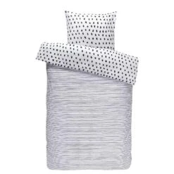 Comfort Dekbedovertrek Dany - Zwart/wit - 140x200/220 Cm -Knusse Nacht 31104841 0101