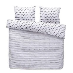Comfort Dekbedovertrek Dany - Zwart/wit - 200x200/220 Cm 5 Comfort Dekbedovertrek Dany - Zwart/wit - 200x200/220 Cm -Knusse Nacht 31104842 0101