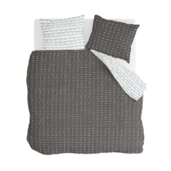 Walra Dekbedovertrek More Dashes - Antraciet - 200x200/220 Cm -Knusse Nacht 31105585 0001