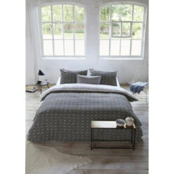 Walra Dekbedovertrek More Dashes - Antraciet - 240x200/220 Cm -Knusse Nacht 31105586 0003