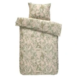 Ariadne At Home Dekbedovertrek Botanical - Groen - 140x200/220 Cm