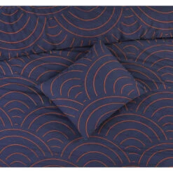 Comfort Dekbedovertrek Sendai Grafisch - Blauw/caramel - 200x200/220 Cm -Knusse Nacht 31105992 9000