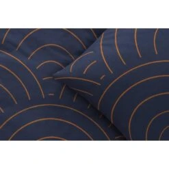 Comfort Dekbedovertrek Sendai Grafisch - Blauw/caramel - 200x200/220 Cm -Knusse Nacht 31105993 9000