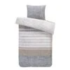 Comfort Dekbedovertrek Finch Strepen - Taupe - 140x200/220 Cm -Knusse Nacht 31106017