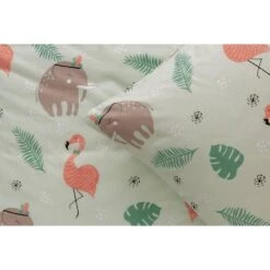 Comfort Dekbedovertrek Naida Dieren - Lichtgroen - 140x200 Cm 5 Comfort Dekbedovertrek Naida Dieren - Lichtgroen - 140x200 Cm -Knusse Nacht 31106029 9000