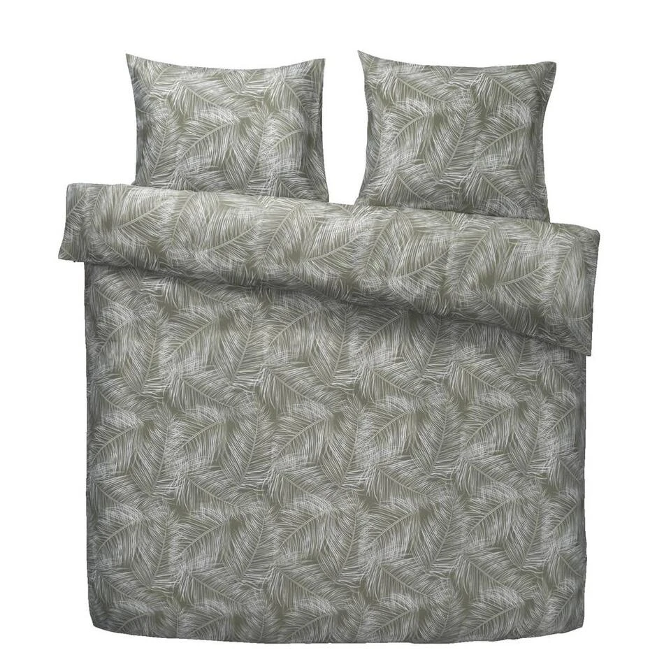 Dekbedovertrek Odin Botanisch - Grijsgroen - 200x220 Cm 3 Dekbedovertrek Odin Botanisch - Grijsgroen - 200x220 Cm