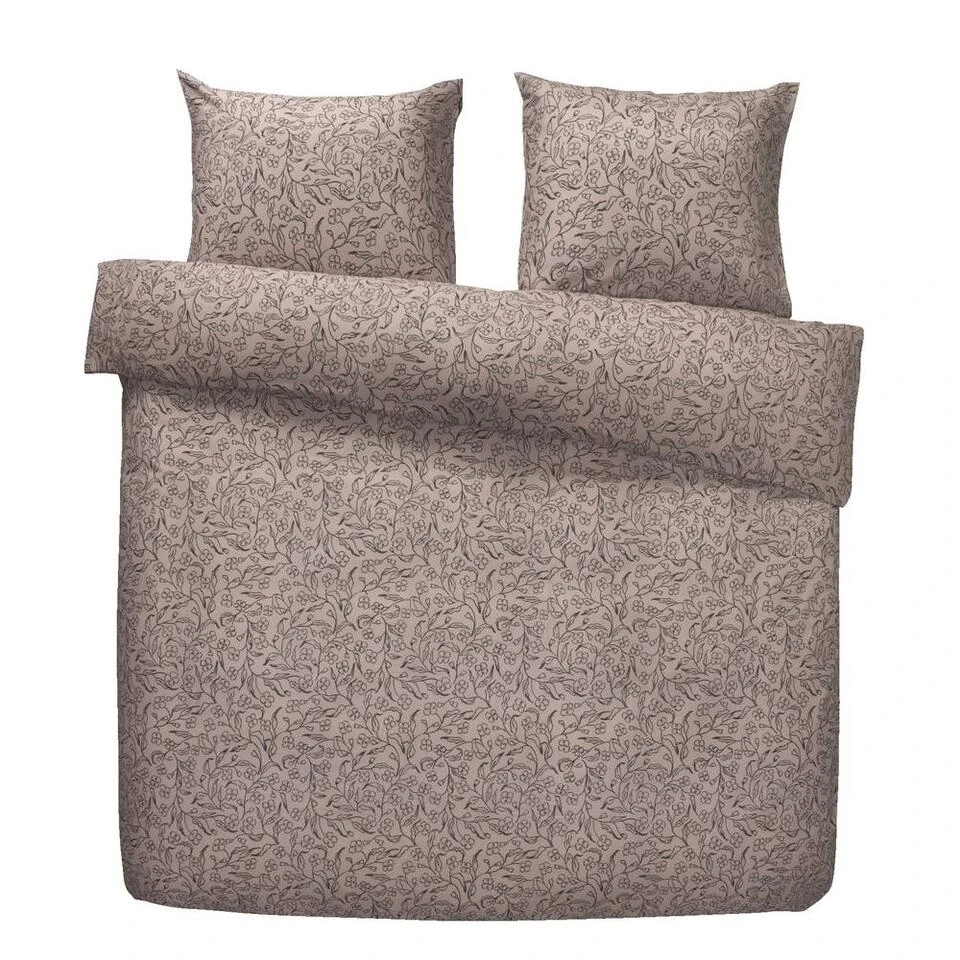 Dekbedovertrek Rane Bloemen - Roze/zwart - 200x220 Cm 3 Dekbedovertrek Rane Bloemen - Roze/zwart - 200x220 Cm