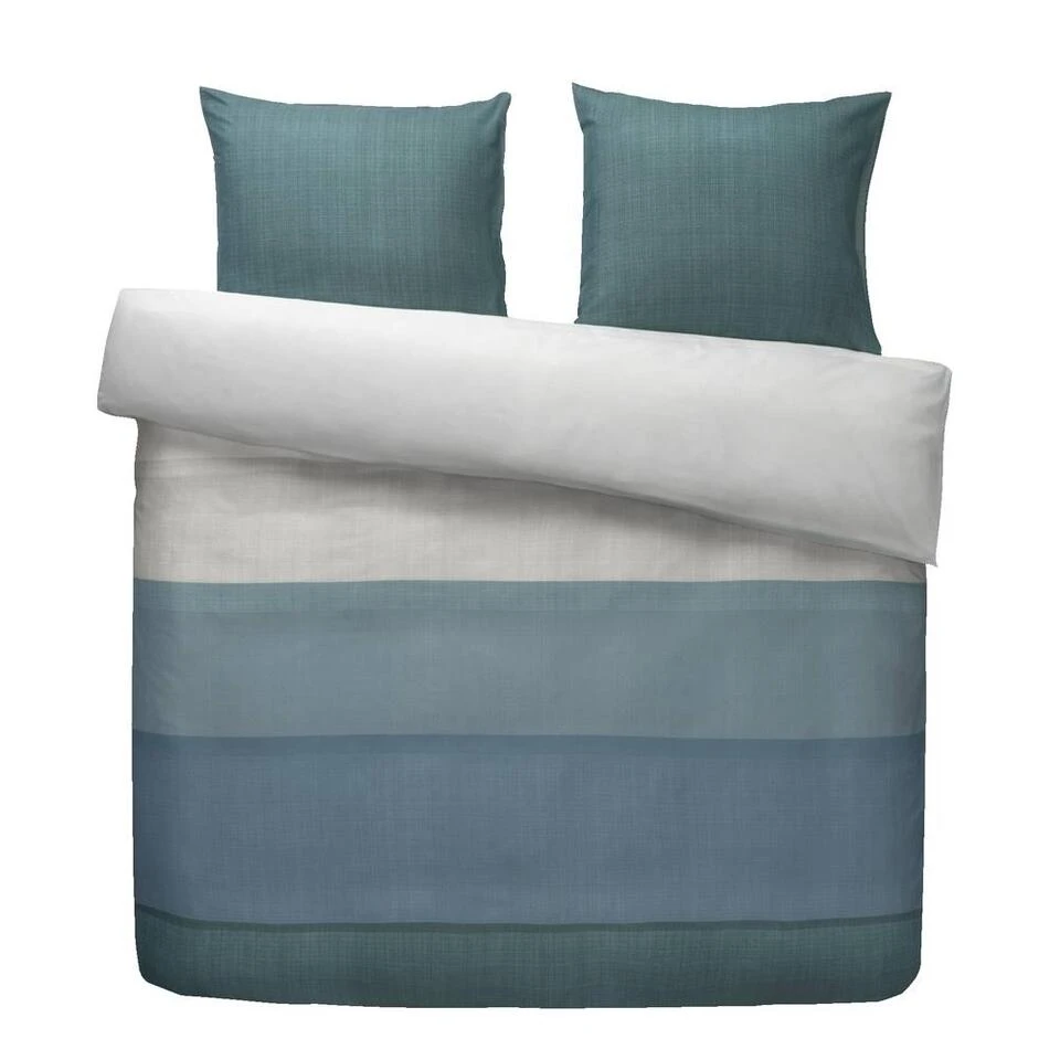Dekbedovertrek Hedda Strepen - Blauw - 200x220 Cm 3 Dekbedovertrek Hedda Strepen - Blauw - 200x220 Cm