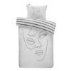 Dindi Home Dekbedovertrek Tender Tattoo Grafisch - Wit - 140x200/220 Cm -Knusse Nacht 31106094