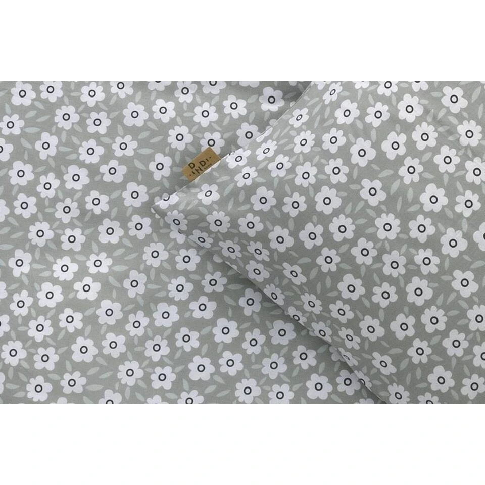 Dindi Home Dekbedovertrek Cute Flowers Bloemen - Groen - 200x200/220 Cm 4 Dindi Home Dekbedovertrek Cute Flowers Bloemen - Groen - 200x200/220 Cm - Afbeelding 2