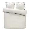 Dindi Home Dekbedovertrek Fleeky Fringes Effen - Wit - 200x200/220 Cm -Knusse Nacht 31106101