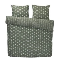 Walra - Dekbedovertrek Remade Turned Cones - 200x220 Cm - Groen
