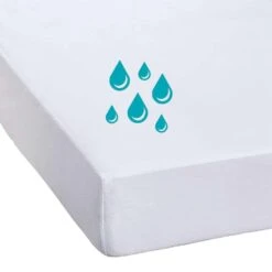 Waterdichte Matrasbeschermer Molton - Wit - 90x200 Cm -Knusse Nacht 33102085 9001