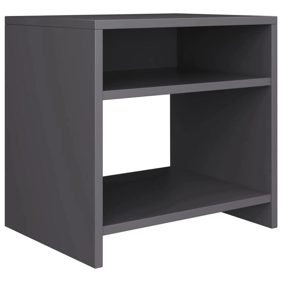 VidaXL 2x Nachtkastje Spaanplaat Grijs Bedtafeltje Bedkast Nachtkastjes Meubel 6 VidaXL 2x Nachtkastje Spaanplaat Grijs Bedtafeltje Bedkast Nachtkastjes Meubel - Afbeelding 4