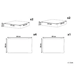 Beliani Kussenovertrek AVOLA - Grijs Polyester -Knusse Nacht 34698256cd9d4dc0af449be628298950