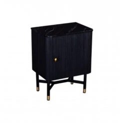 Giga Meubel Nachtkastje Zwart Met Marmer - 45x33x60cm - Japandi -Knusse Nacht 363147e785ed407fa41859fb105a1225