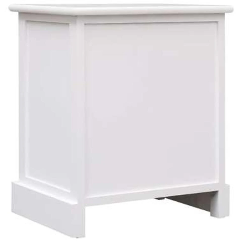 VidaXL Nachtkastje 38x28x45 Cm Paulowniahout Grijs 6 VidaXL Nachtkastje 38x28x45 Cm Paulowniahout Grijs - Afbeelding 4