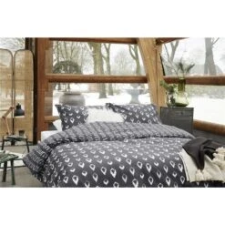 Walra - Dekbedovertrek Remade Turned Cones - 240x220 Cm - Off Black -Knusse Nacht 43ad72fe11ee429bba1e8fdd60f77977 1