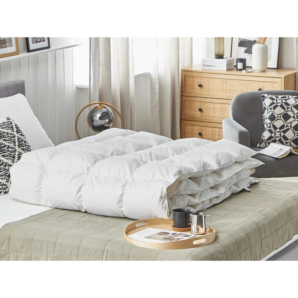 Beliani Dekbed HARAMOSH - Wit Japara Katoen 4 Beliani Dekbed HARAMOSH - Wit Japara Katoen - Afbeelding 2