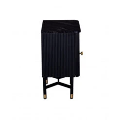 Giga Meubel Nachtkastje Zwart Met Marmer - 45x33x60cm - Japandi -Knusse Nacht 55799744bdb340eeb737f44cf55b405a