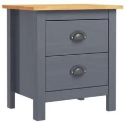 VidaXL Nachtkastjes 2 St Hill 46x35x49,5 Cm Grenenhout Grijs 8 VidaXL Nachtkastjes 2 St Hill 46x35x49,5 Cm Grenenhout Grijs -Knusse Nacht 769dfcf3025943e0ad9675b117c14422