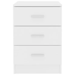 VidaXL Nachtkastje 38x35x56 Cm Bewerkt Hout Wit -Knusse Nacht 7d9d7fa7c6274d0abd1ea8be7f9f7584