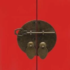 VidaXL Nachtkastje 38x28x52 Cm Paulowniahout Rood -Knusse Nacht 7db3c9e639a44d4e85a8f89c91f6f692