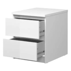 Nachtkastje Naia - 2 Lades - Hoogglans Wit 8 Nachtkastje Naia - 2 Lades - Hoogglans Wit -Knusse Nacht 81000866 0101