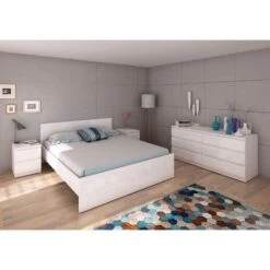 Nachtkastje Naia - 2 Lades - Hoogglans Wit 9 Nachtkastje Naia - 2 Lades - Hoogglans Wit -Knusse Nacht 81000866 0500