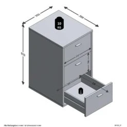Nachtkastje Virginia - 3 Lades - Hoogglans Wit 5 Nachtkastje Virginia - 3 Lades - Hoogglans Wit -Knusse Nacht 81012352 9100