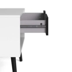 Nachtkastje Delta - 1 Lade - Wit/ Mat Zwart -Knusse Nacht 81018661 0300