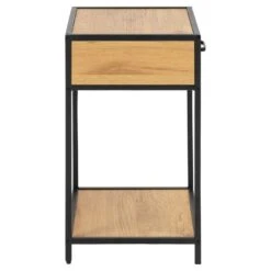 Nachtkastje Jaxx - 1 Lade - Eiken/zwart 9 Nachtkastje Jaxx - 1 Lade - Eiken/zwart -Knusse Nacht 81025859 0400