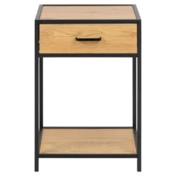 Nachtkastje Jaxx - 1 Lade - Eiken/zwart
