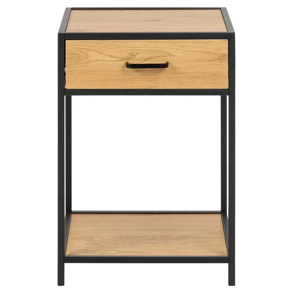 Nachtkastje Jaxx - 1 Lade - Eiken/zwart 3 Nachtkastje Jaxx - 1 Lade - Eiken/zwart